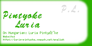 pintyoke luria business card